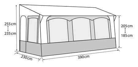 RTENT Universal all-season caravan awning Casa Royal 2 - 2 sizes - - 936392 | Stahlor image 8