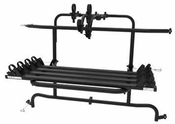 EuroCarry Rear Bike Rack Ford Transit 2014+ with Light Bar, 2 Bikes – part no. 44666 (Reimo catalogue image, catalogue image, Renault Master/Ford Transit version)