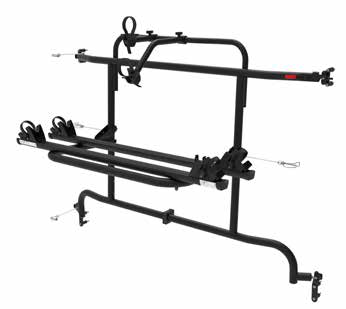 EuroCarry Rear Bike Rack Ford Transit 2014+ with Light Bar, 4 Bikes
