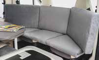Art Relax Sofa Bench for Swiveled Front Seats, Beige – part no. 59124 (Reimo catalogue image, shown in grey)